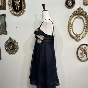 Zehavale | Dresses | Zehavale Black Sheer Empire Waist Mini Dress ...